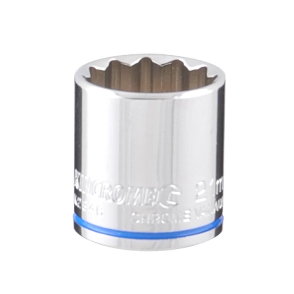 KINCROME SOCKET 3/8'' DVE 21MM MIRROR POLISH